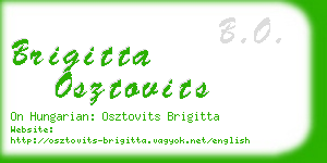brigitta osztovits business card